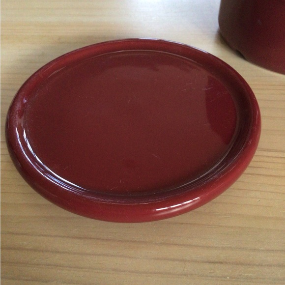 Longaberger Pottery Pint Crock Woven Traditions With Lid Canister - Picture 4 of 5